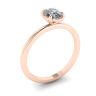Classic Oval Diamond Solitaire Ring Rose Gold, Image 4