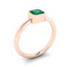 Stylish Square Emerald Ring in 18K Rose Gold, Image 4