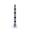 Riviera Pave Sapphire and Diamond Eternity Ring Rose Gold, Image 3