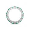 Classic 3 mm Emerald and Diamond Eternity Ring, Image 2