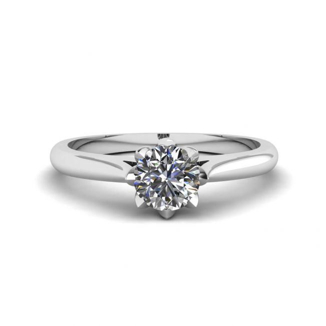 Lotus Diamond Engagement Ring