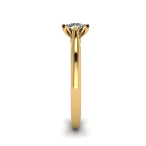 Lotus Diamond Engagement Ring Yellow Gold - Photo 2