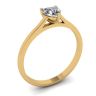 Simple Flat Ring with Heart Diamond Yellow Gold, Image 4