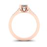 Designer Ring with Round Diamond and Pave Rose Gold, Image 2