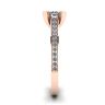 Designer Ring with Round Diamond and Pave Rose Gold, Image 3