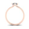 Reversed Prong Style Round Diamond Ring in Rose Gold, Image 2