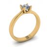 Crossing Prongs Ring with Round Diamond 18K Yellow Gold, Image 4