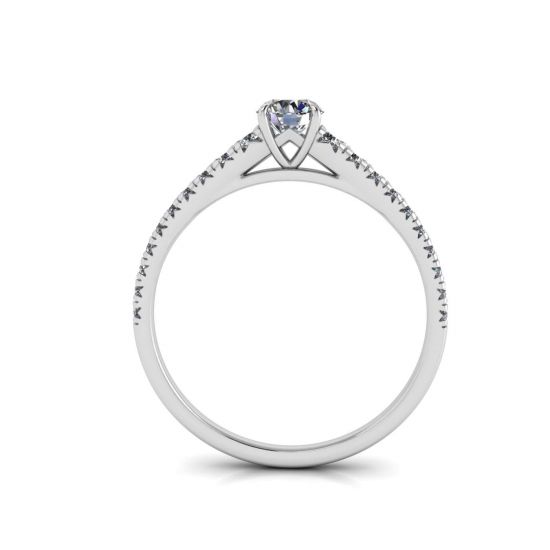 Diamond ring with side pave, More Image 0