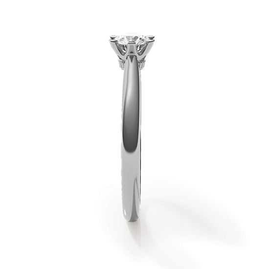 Crown diamond 6-prong engagement ring, More Image 1