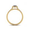 Halo Princess Cut Diamond Ring in Yellow Gold, Image 2