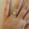 Princess Cut Diamond Ring with Side Pave, Image 6
