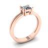 Contemporary Princess Cut Engagement Double Ring Rose Gold, Image 4