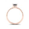 Bearded Ring with Princess Cut Diamond in 18K Rose Gold, Image 2