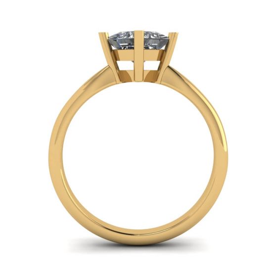 Rhombus Princess Diamond Solitaire Ring Yellow Gold, More Image 0