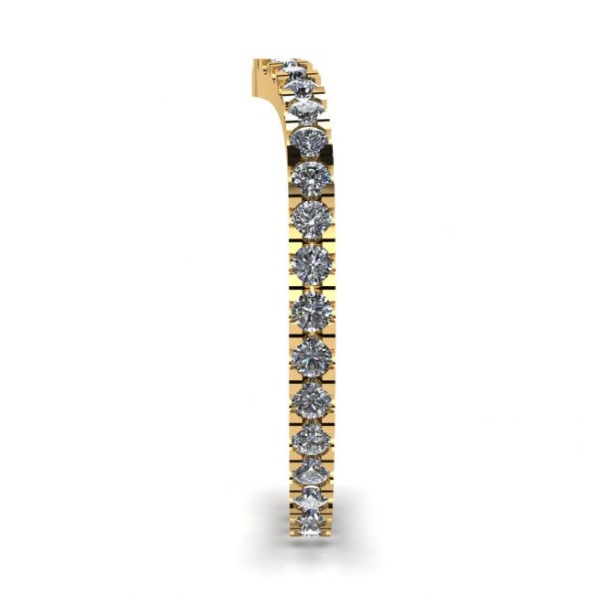 Curved Diamond Eternity Band Yellow Gold - Photo 2