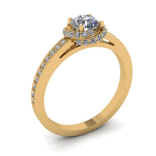 Golden Ring with Diamonds,  Enlarge image 4