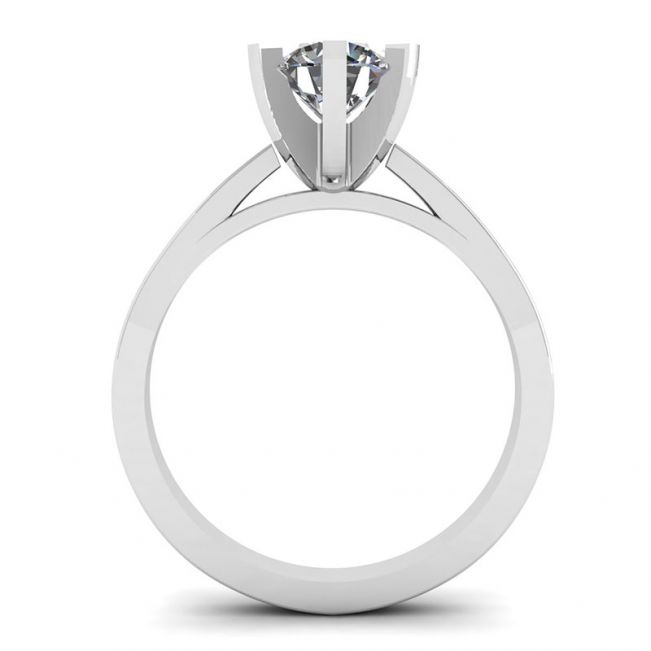Diamond Ring in 18K White Gold for Engagement - Photo 1