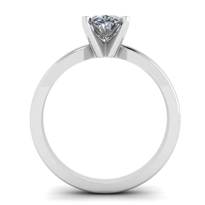 Oval Diamond Ring White Gold - Photo 1