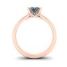 18K Rose Gold Ring with Princess Cut Diamond, Image 2