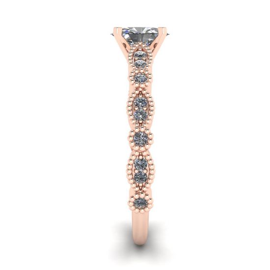 Oval Diamond Romantic Style Ring Rose Gold, More Image 1