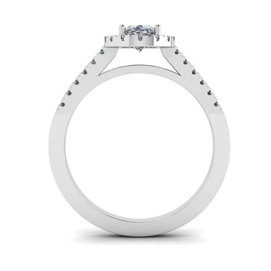 Oval Diamond Ring White Gold, More Image 0