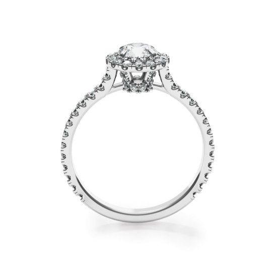 Halo Round Cut Diamond Ring, More Image 0