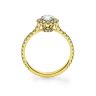 Halo Round Diamond Ring in 18K Yellow Gold, Image 4