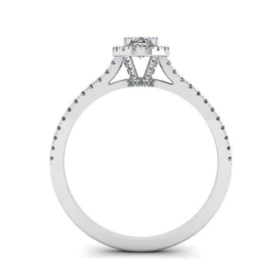 Halo Diamond Oval Cut Ring, More Image 0