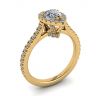 Halo Diamond Pear Cut Ring in 18K Yellow Gold, Image 4