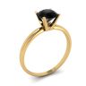 Black Diamond V Setting Ring Yellow Gold, Image 4