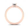 White Diamond Side Pave Ring 18K Rose Gold, Image 2