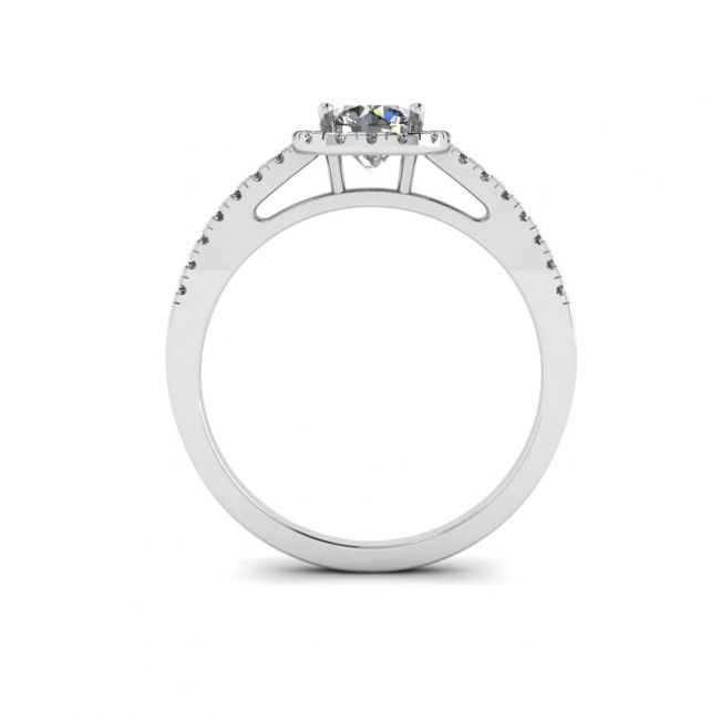 Cushion Style Round Diamond Ring - Photo 1