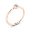 Round Diamond Small Ring La Promesse Rose Gold, Image 4