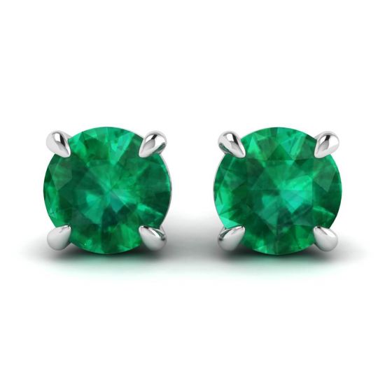 Classic Emerald Stud Earrings, Image 1