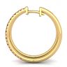 Yellow Gold Hoop Earrings with Rubies and Diamonds , Image 2