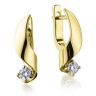 Small Earrings with 3 mm Diamond - Ruban Collection, Image 3