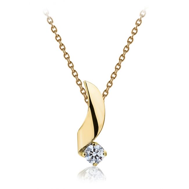 Pendant with 4.5 mm Diamond - Ruban Collection - Photo 1